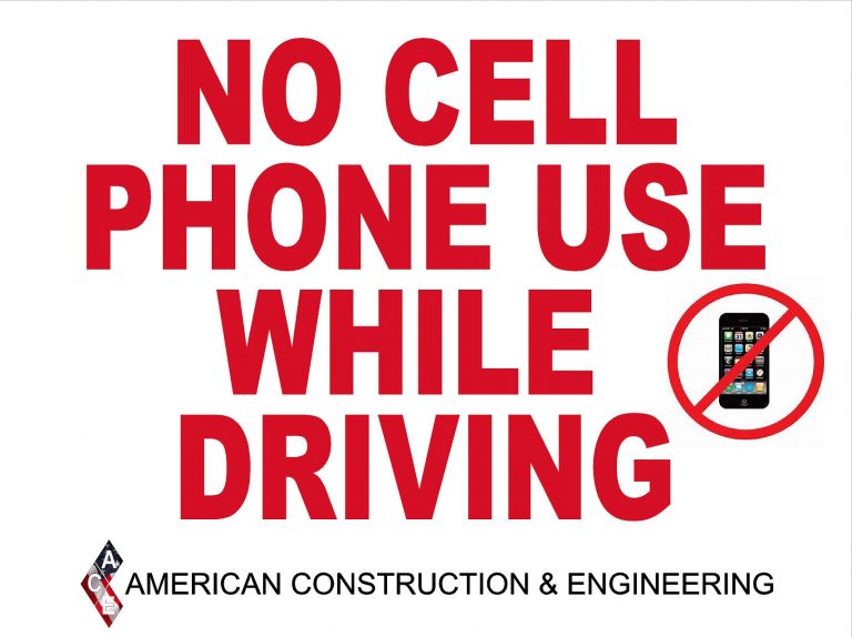 No cell phone while driving